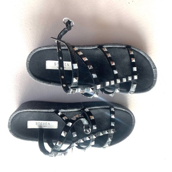Steven by Steve Madden Studded Gladiator Sandals – Black - Picture 3 of 5